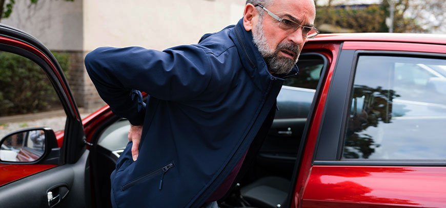 patient needing back pain treatment in Napa after an auto accident