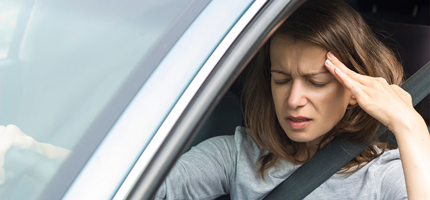 patient needing headache treatment in Napa after an auto accident