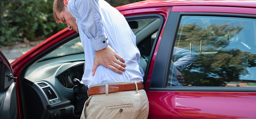 patient needing hip pain treatment in Napa after an auto accident