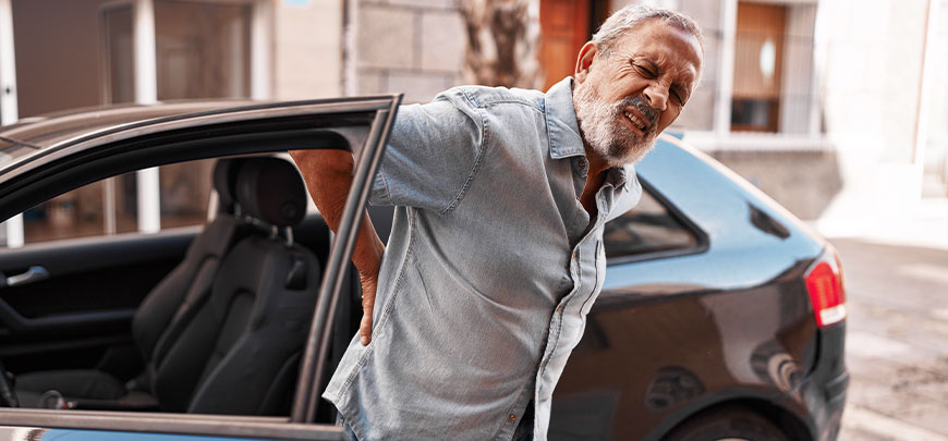 patient needing sciatica treatment in Napa after an auto accident